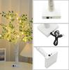 siawadeky Eucalyptus-Style Leaf Tree Lights Night Lights with 24 Bulbs, USB and LED Dual Power Supply, DIY Artificial Tree Lamp, Indirect Lighting,