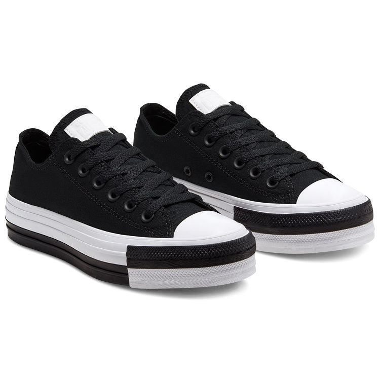 Converse Chuck Taylor All Star Retro Low Top Canvas Shoes Women Sneakers White Black 568657C