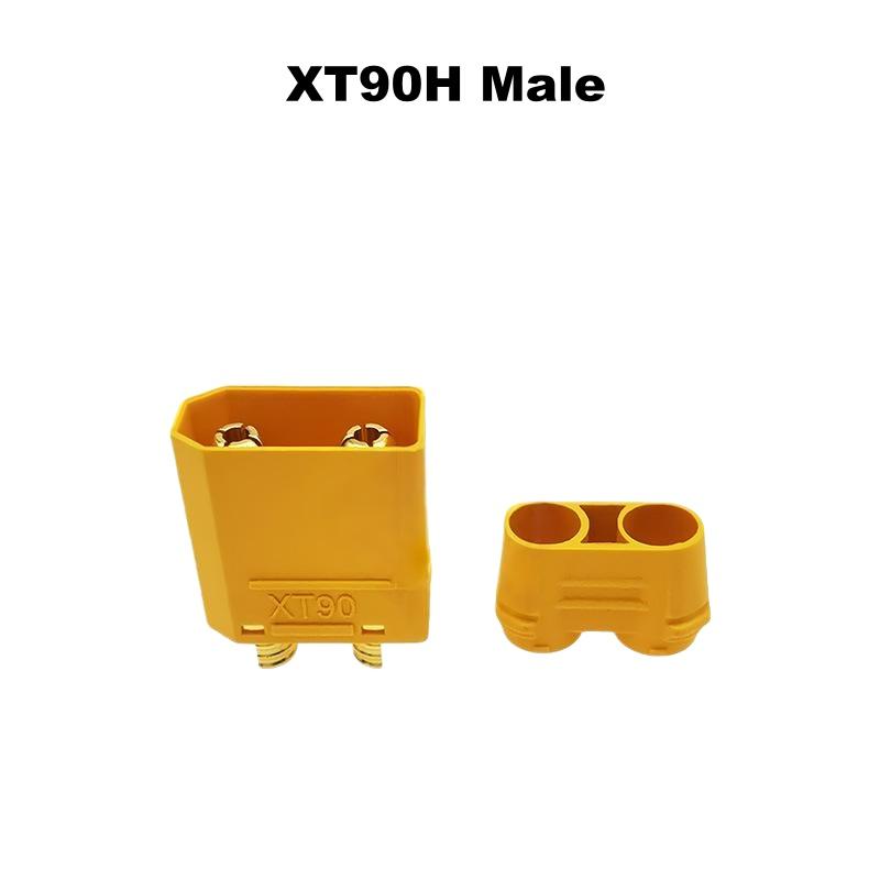 XT90H Male Female Connector High Conductivity With Insulated Cover Welding Terminal 1/3 Sets for E-Bike Power System Modification