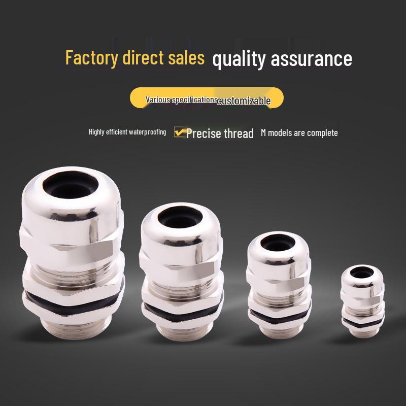 Brass Nickel-Plated Type A Waterproof Cable Connector M8-M63 Large Size Metal Gland