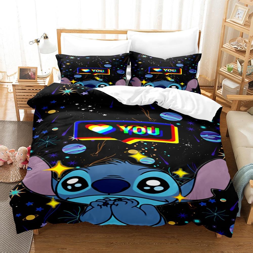 2 Piece-set Cartoon Duvet Cover and Pillowcases,Cute 3D-Printed Home Decor,Creative Oversized Bedding Set for All Seasons Family