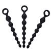 Orirya Anal Plug Anal Beads Silicone 7 Consecutive Pieces Anal Goods Adult Goods SM Goods Anal Beginner Women Black