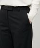 MUSINSA STANDARD WOMAN Women'S Heavyweight Fleece-Lined Straight Hidden Elastic Waist Slacks [Black]