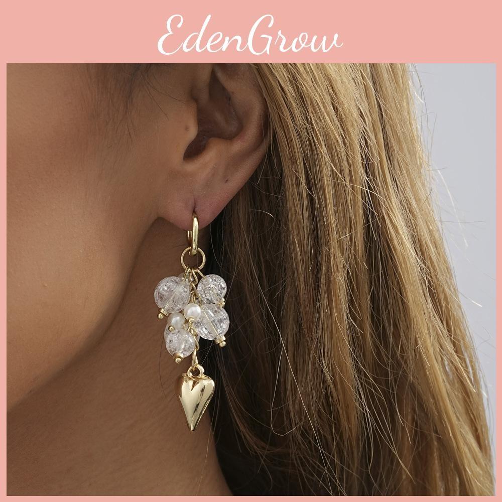 Geometric Modern Heart Earrings 2023 Trendy Gold Plated Hoops Women For