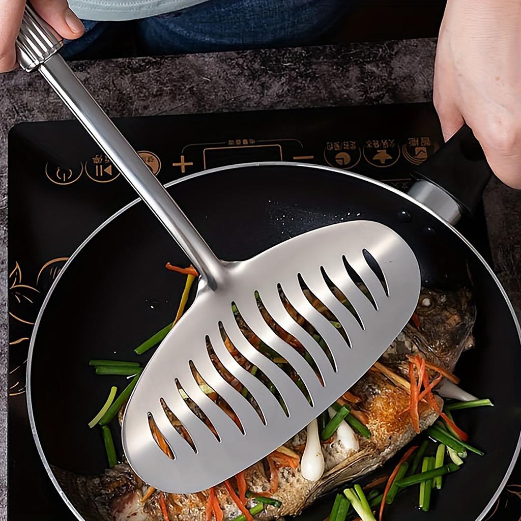 Stainless Steel Fish Spatula Turner For Frying And Grilling Steak