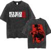 2026 T-shirt a maniche corte con scollo rotondo Y2k Unisex Nuova Top Magliette T-shirt Giocatore Red Dead Redemption 2 Lavata Vintage