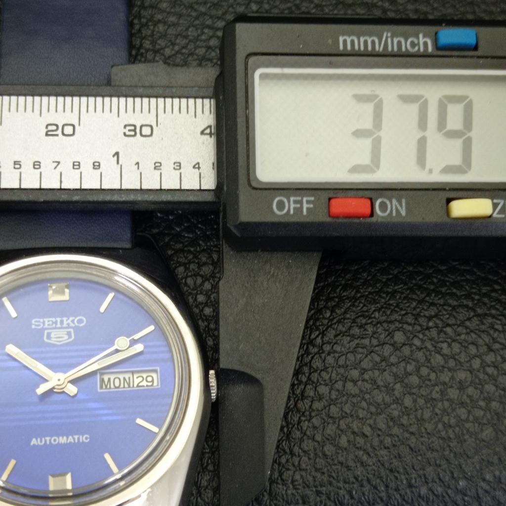 SEIKO 5 AUTOMATIC 6349A JAPAN MENS VINTAGE BLUE COLOR DIAL WATCH a701572-5 R206b-a701572