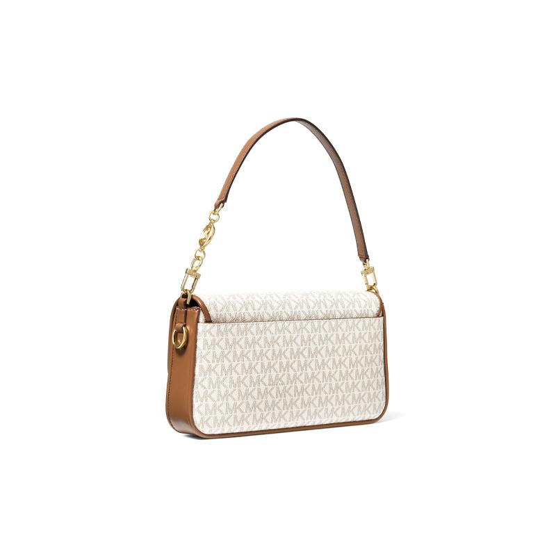 MICHAEL KORS shoulder bag Bradshaw simple silhouette, exquisite metal parts, retro old flower printed all over, cowhide, armpit bag, hand bag, small
