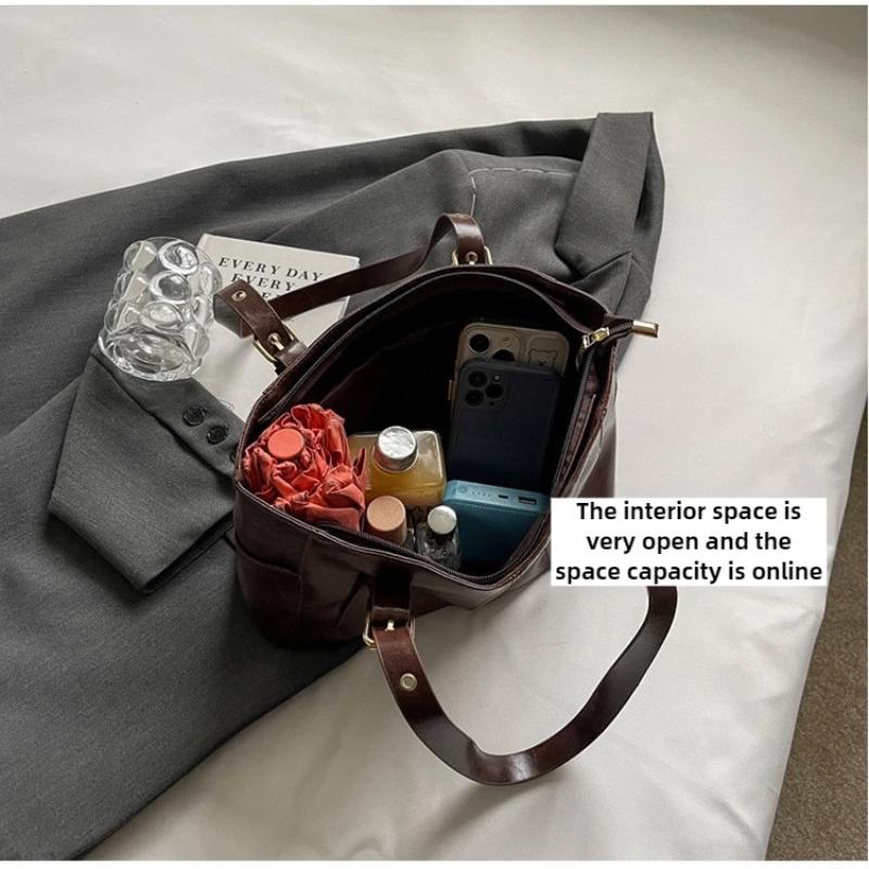 2025 Korean Trend Solid Color Shoulder Bags Women Designer Bag Large Capacity Tote Bag Elegant Female Handbags