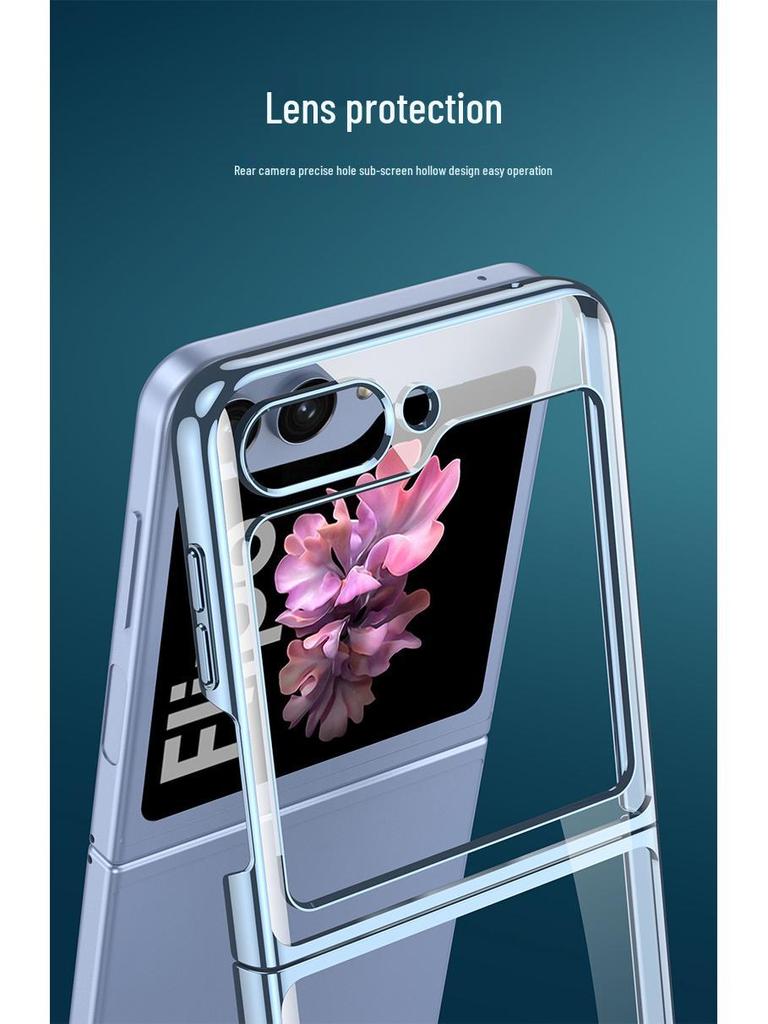 Samsung Z Flip6 Electroplated Transparent Ultra-Thin Anti-Drop Case for Foldable Screen