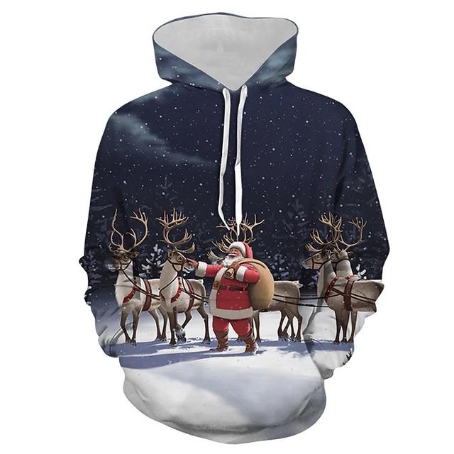 

Осенняя толстовка для мужчин с рождественским принтом Харадзюку, модная уличная одежда с длинными рукавами, мужская толстовка большого размера, повседневные топы S