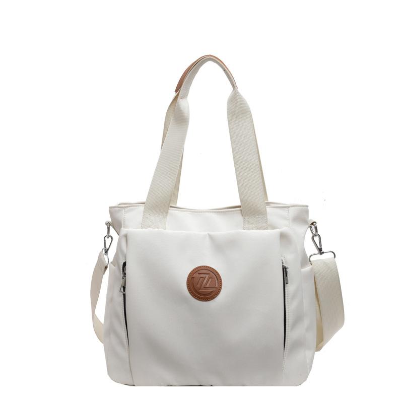 Большая вместительная холщовая сумка женская 2024 сумка через плечо универсальная сумка через плечо бежевый