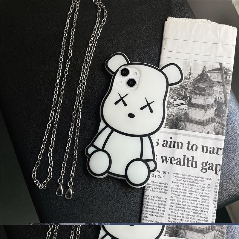 Fundas de teléfono de oso lindo para iphone 11 12 13 Pro Max 8/7 6 X XR XS Plus