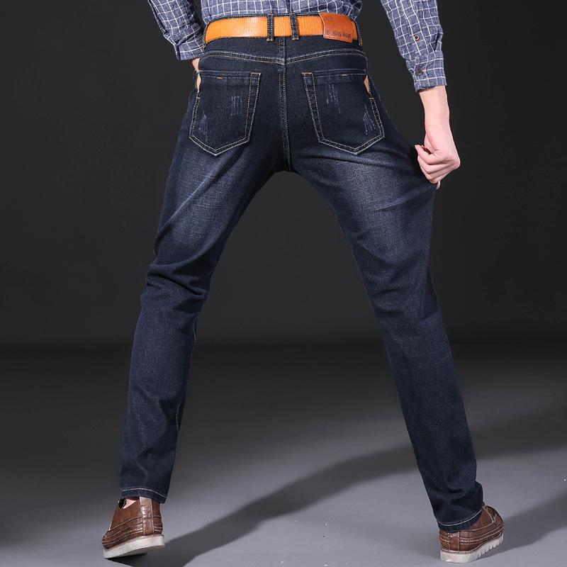 Sommerjeans Herren locker gerade elastisch Herrenhose lässig Slim Trendhose Herbst- und Wintermodelle Tide