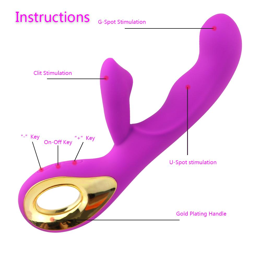 G Spot Rabbit Vibrator For Women 10 Vibrating Clitoris Stimulator Powerful Dildo Vagina Massager Sex Toys for Couple Pleasure