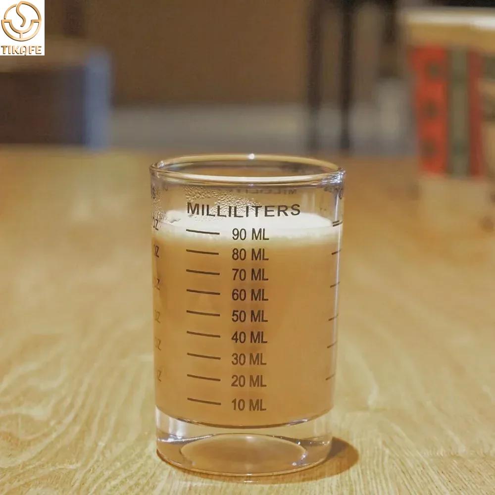 Shot Glass Measuring Cup 3OZ/90ML 4OZ/120ML Liquid Heavy High Espresso Glass Cup kitchen tool