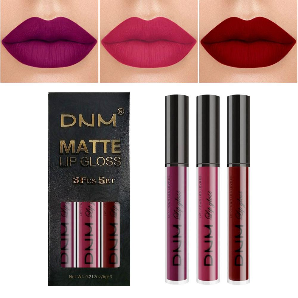 Langanhaltender matter Lippenstift, wasserfestes Lipgloss-Set, nicht klebrige Samtlippe, geeignet für Frauen und Mädchen, Lippenstift