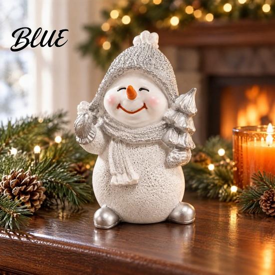 Tiered Tray Decor Christmas Snowman Resin Figurine Festive Tabletop Ornament for Home Living Room Winter Decorations Dining Table Decor Cute Holiday