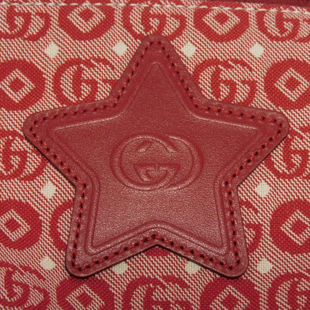 Used 9539 Star Interlocking G Waist Pouch 502095 FABBD 6479 7929 GG Web Cotton Unused Children's Red Kids from Japan