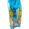Châle en Mousseline de Soie Mode Femme Protection Solaire Écharpe en Soie Accessoires Longue Cape Été Serviette de Plage Imprimé Floral Enveloppement Sarong 160x50cm