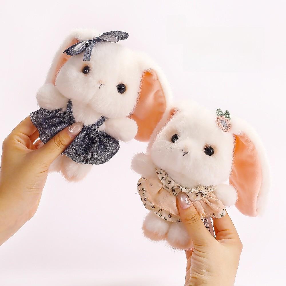 Plush Bunny Keychain With Bow Dress For Kids Gift And Bag Decor