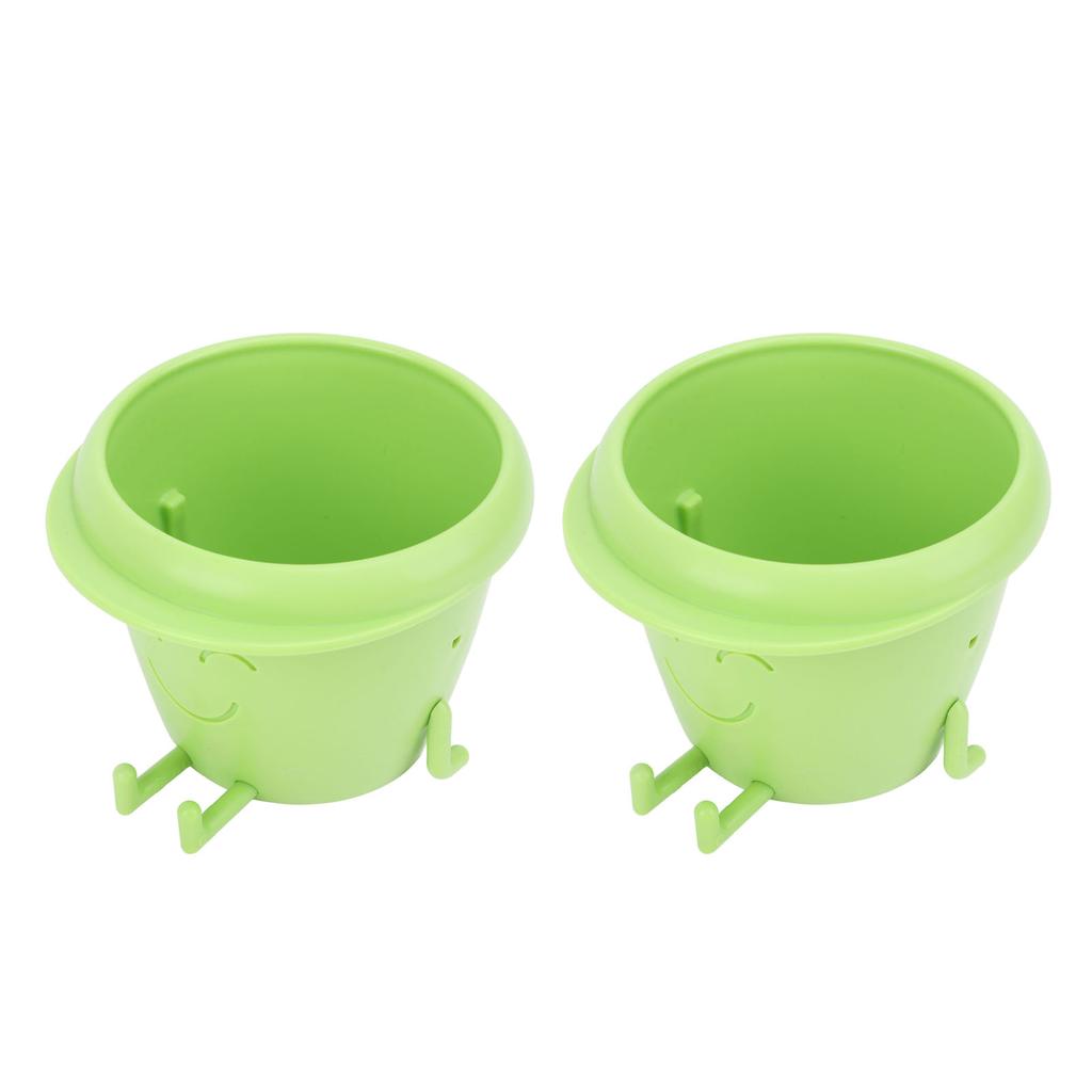 Donica na sukulenty z prostymi nogami, mała, z twarzą, kwiatowa, z drenażem, urocza, plastikowa, zabawna doniczka do wnętrz