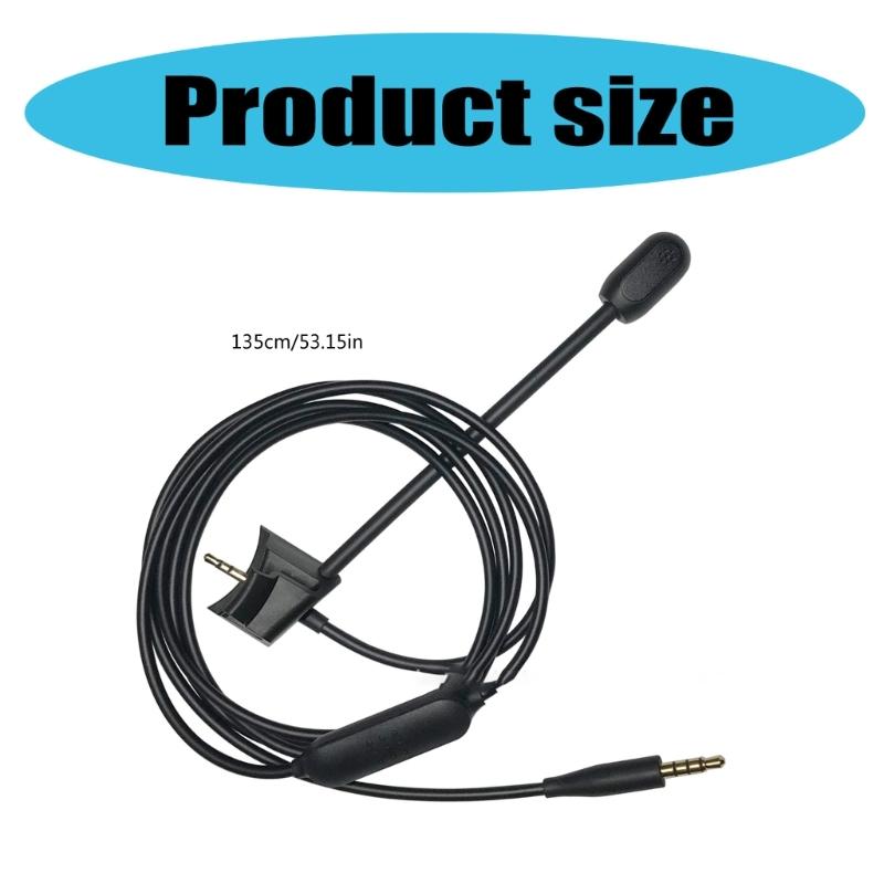 Detachable Boom Mic with Inline Mute Enhances Gaming for QC35 II & QC35 Headphones Repalcement Microphone Cable