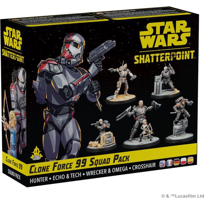 Figurine - atomic mass games - star wars - clone force 99 - 5 figurines - jeu de stratégie