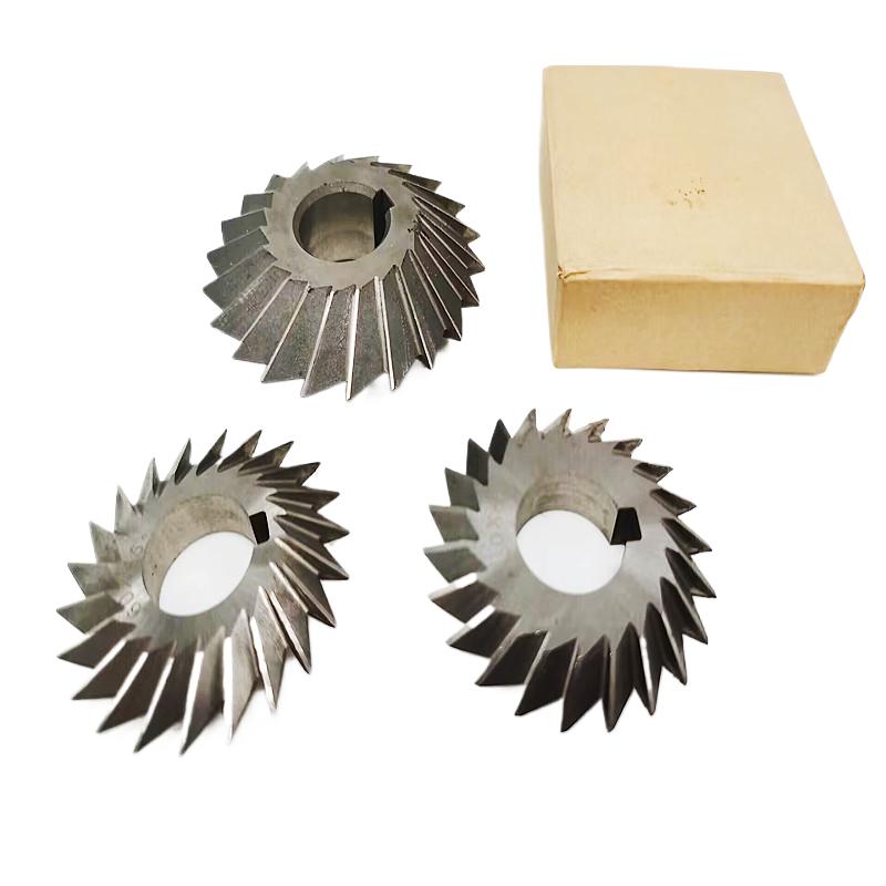 HSSM2 Double angle milling cutter with a diameter of 35 45 60 75 80mm and 30 45 60 75 90 degrees is used for milling steel parts