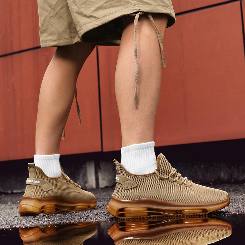 Fashion Thick Soled Men's Running Shock-absorbing Lace Up Summer  Tennis Breathable Platform Sneakers Anti Odor Fashion Casual Shoes