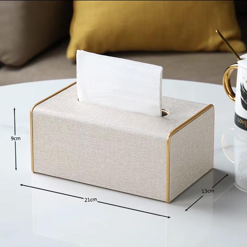 Light Luxury Leather Tissue Box Large