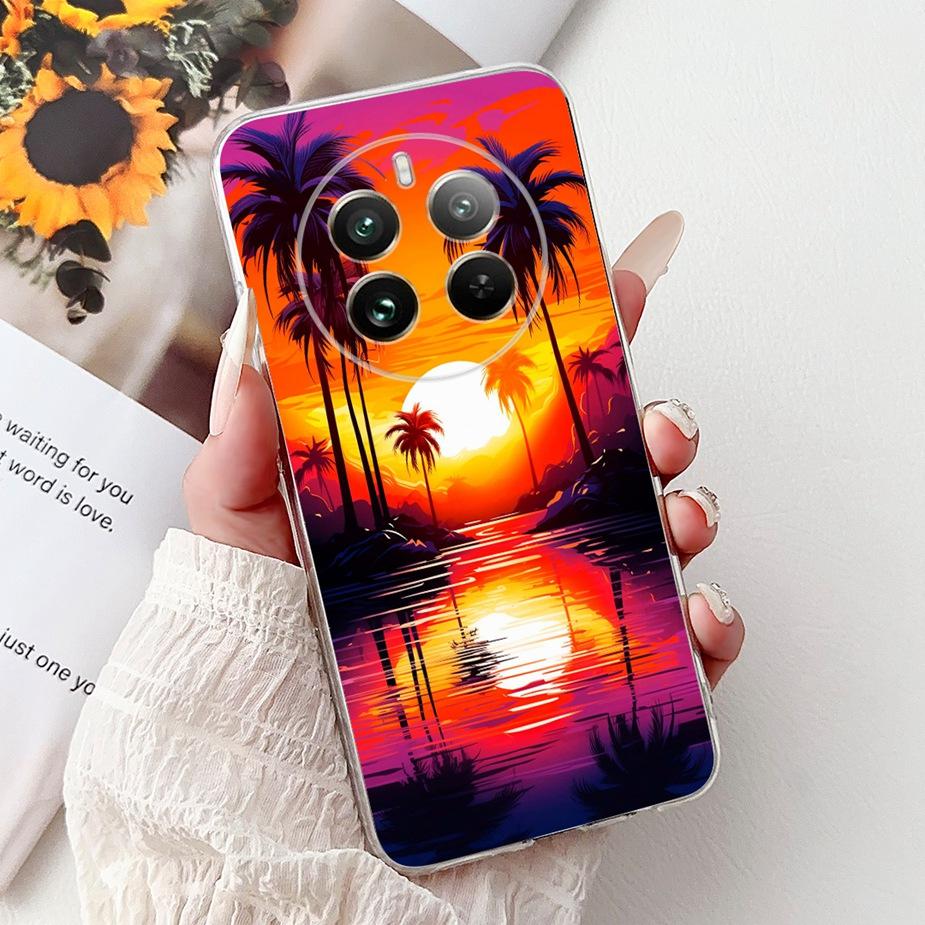 For Realme 12 Pro Plus Case RMX3840 Cute Cat Lucky Koi Painted Cover Soft Slim Phone Case For Realme 12 Plus Realme12 Pro+ Shell
