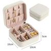 1Pcs Tragbare Schmuck Box Schmuck Organizer Display Reise Schmuck Fall Boxen Taste Leder Lagerung Zipper Jewelers WBL