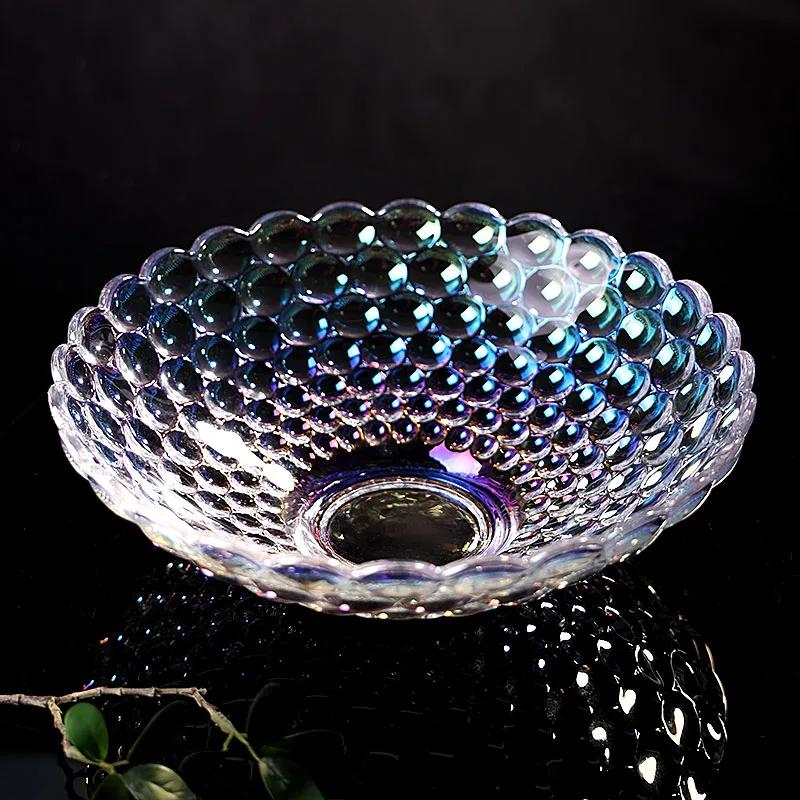 Högklassig ljus lyx europeisk stil hushållskristallglas fruktskål stor fruktskål kontor inflyttningsfest