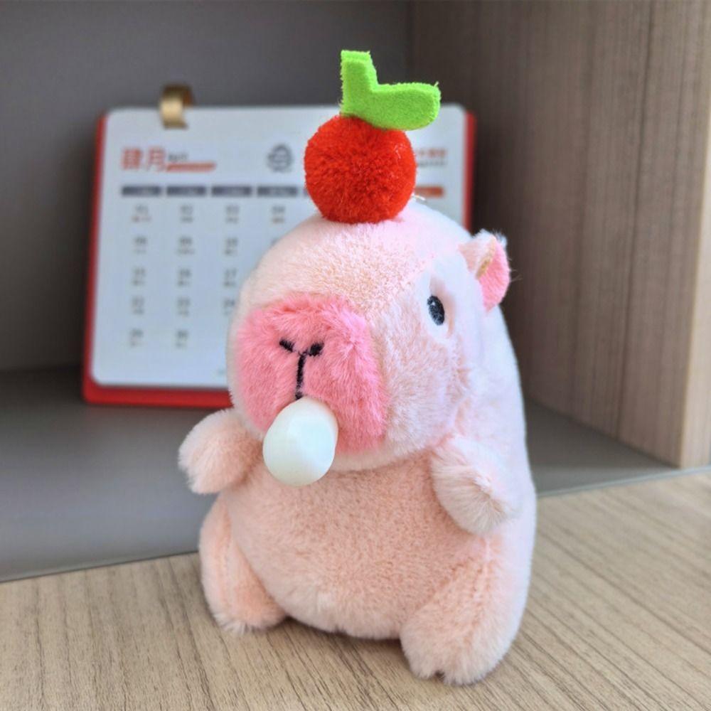 Pendant Cartoon Doll Keychain Toy Plush Hanging Ornament Gift Capybara Key Ring  Kids