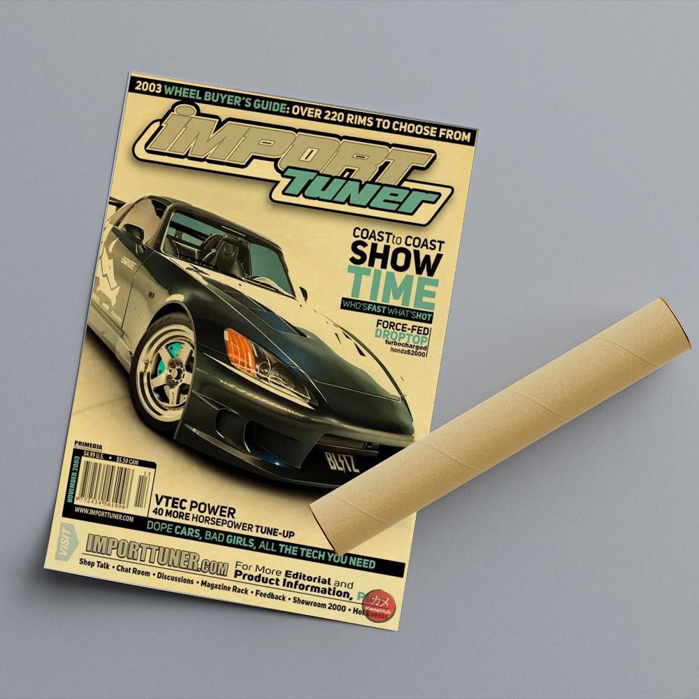 JDM Car Japan Retrofit Racing Retro 90s Poster Wall Chart Prints Posters Home Living Bed Room Decor Frameless Wall Painting Post