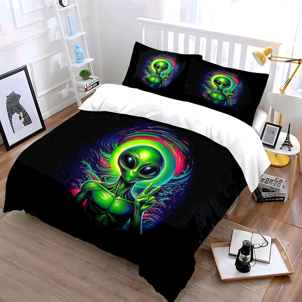 Celestial Alien Radiance. Bedding Sets Duvet Covers Pillowcases(1* Duvet Cover 2* Pillowcases Without Duvet Insert)