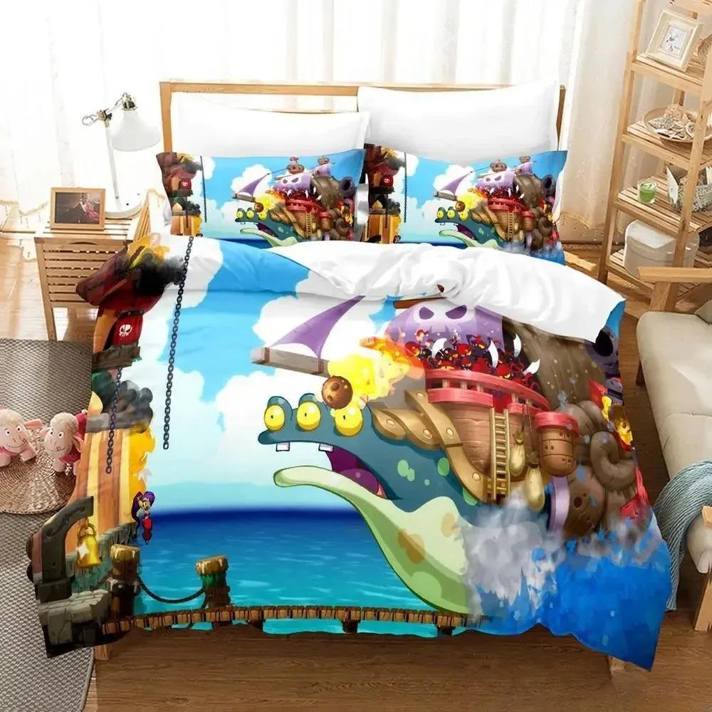 Shantae Half-Genie Hero Bedding Set Single Twin Full Queen King Size 3D Anime Game Duvet Cover for Adult Kid Bedroom