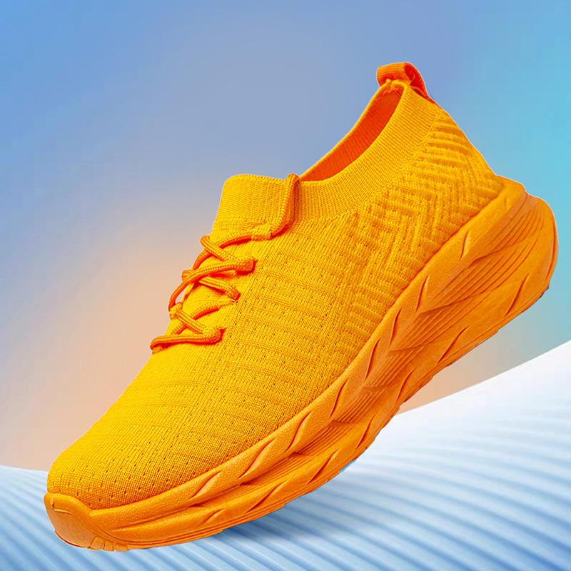 One-pedal Fly-woven Mesh Spring and Autumn Breathable Sports Shoes Comfortable Soft-soled Men's Casual Shoes Men's Shoes