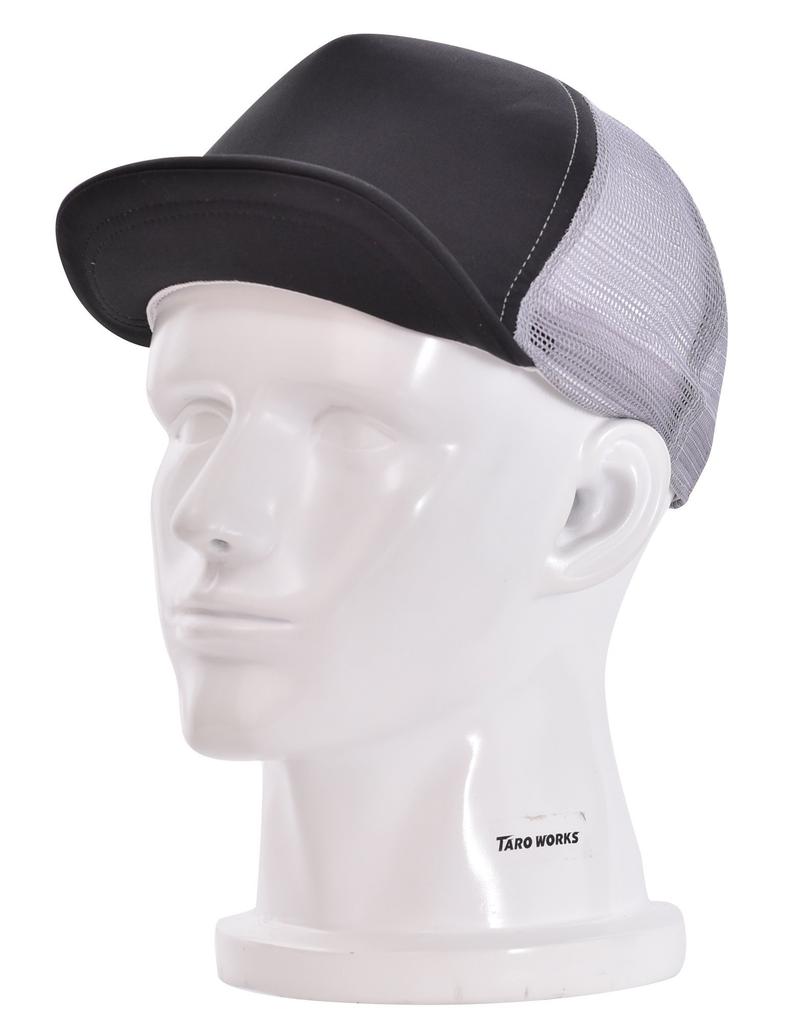 TARO WORKS Trail Running Short Trucker Cap, Brim, Cap, Gray/Black