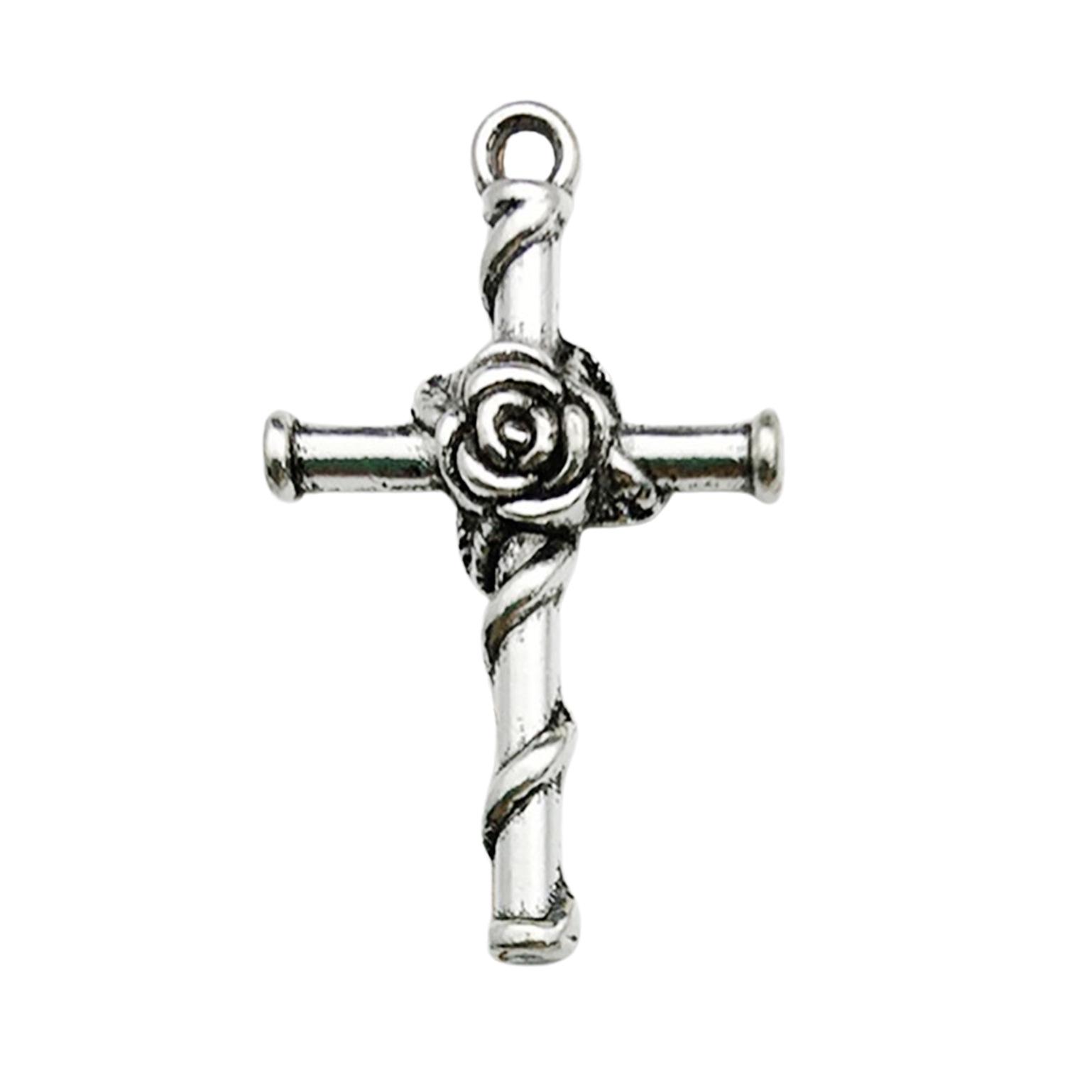 

Винтажный серебряный крест-подвеска для изготовления ювелирных изделий