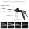 Rotating Head Watering Spray Guns High Pressure Car Washer with Detachable Soap Dispenser Garden Irrigation System