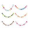 1pcs Set 16.4ft Macaron Paper Card Triangle Banner For Birthday Party Banner Flags Pennant Banner Flags Pennant Banner