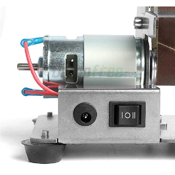 110V/220V Desktop Vertical Mini Electric Abrasive Belt Sandpaper Polishing Machine DIY Angle Grinder Sharpening Machine