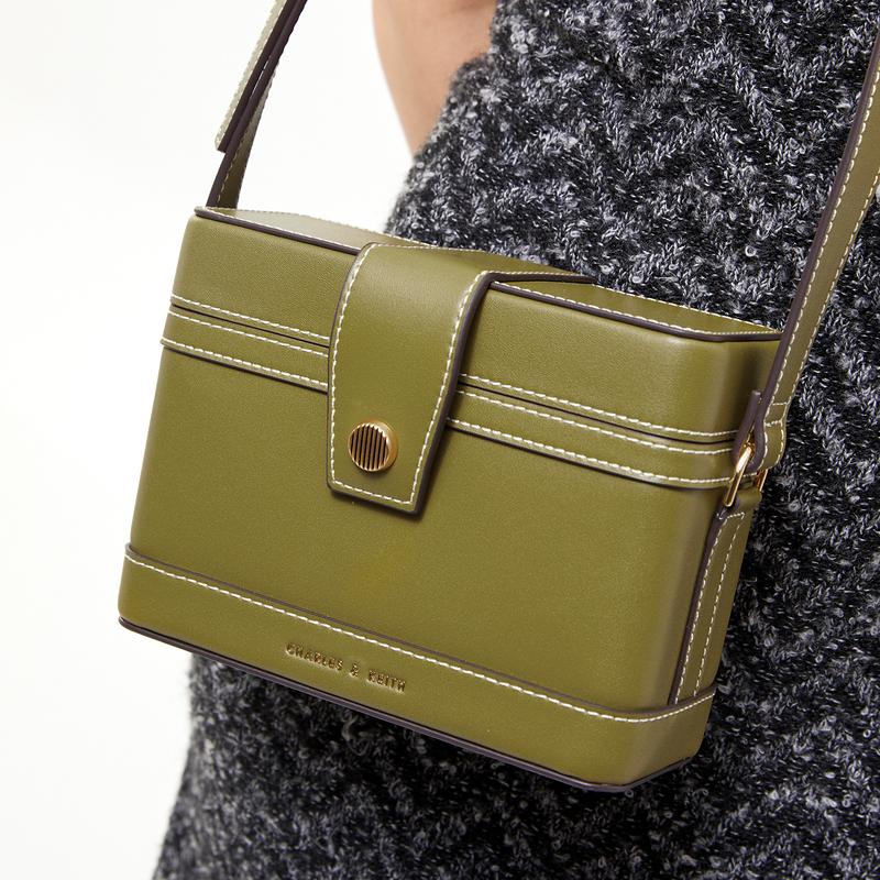 New CHARLES&KEITH PU Crossbody Bag Small Size Women's Multicolor CK2-80701182