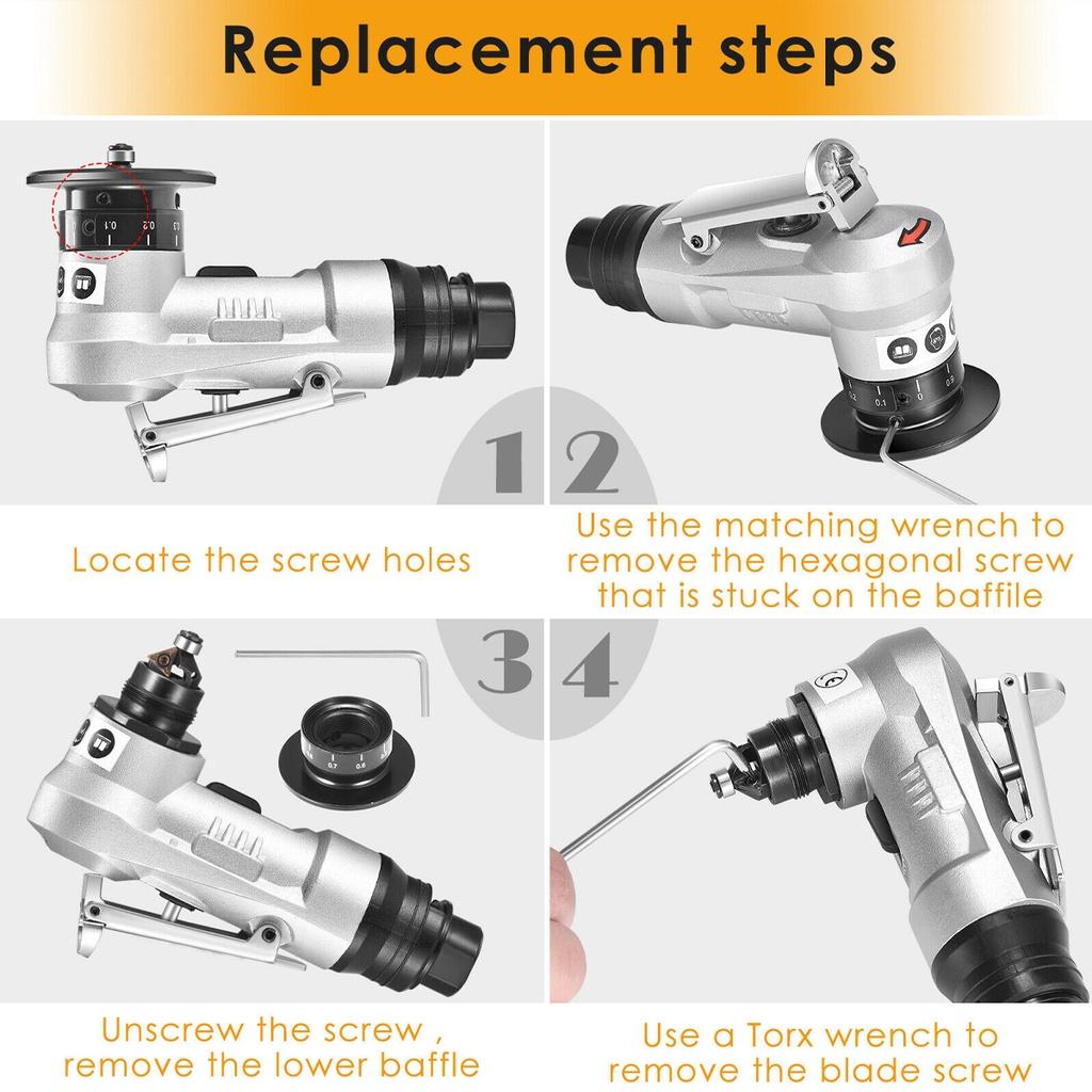 Mini mașină pneumatică de teșit, 130000 rpm, cu arc de 45 de grade, mașină de tăiat manuală de teșit pentru tăierea metalelor