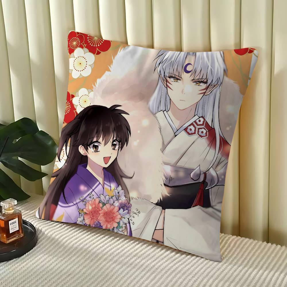 Аниме И-Инуяша 45*45см Наволочка для подушки Декоративная наволочка для подушки Домашняя наволочка для диванной подушки 16x16Inch