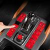 For HAVAL H9 2024-2026 Aluminum Alloy Red Car One-touch Start Gear Steering Wheel Button Trim Interior Car Accessories