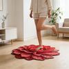 3D Blumenbereichsteppich Realistisches 3D Blumenmuster Plüsch-Bodenmatte Rutschfest Weicher Samt Badezimmermatte für Wohnzimmer Schlafzimmer Küche Eingangsbereich