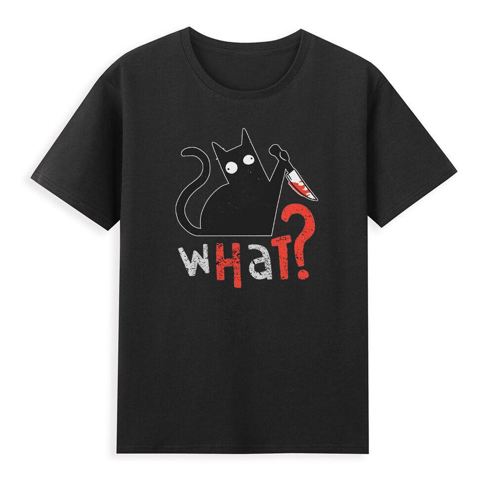 Murder Cat Bloody Knife What Funny Humor Cats Lover Gift Novelty Unisexs Tshirt S